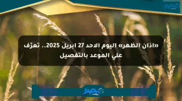 «أذان الظهر» اليوم الأحد 27 إبريل 2025.. تعرّف على الموعد بالتفصيل